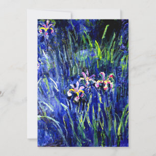 Irises, famous painting by Claude Monet, Card