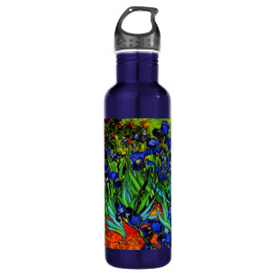 Irises, famous painting by Vincent van Gogh Stainless Steel Water Bottle