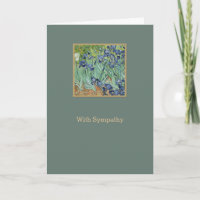 Irises Fine Art Custom Sympathy Card