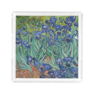 Irises, Floral Oil Painting, Vincent Van Gogh Acrylic Tray