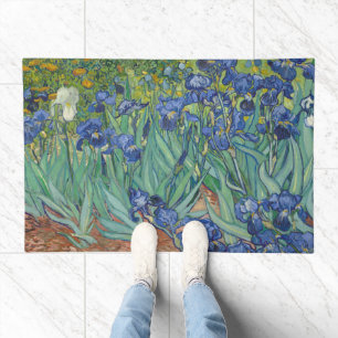 Irises, Floral Oil Painting, Vincent Van Gogh Doormat