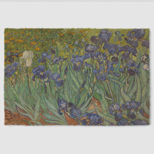 Irises, Floral Oil Painting, Vincent Van Gogh Fiber Doormat