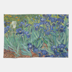 Irises, Floral Oil Painting, Vincent Van Gogh Kitchen Towel