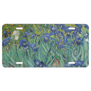 Irises, Floral Oil Painting, Vincent Van Gogh License Plate