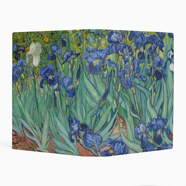 Irises, Floral Oil Painting, Vincent Van Gogh Mini Binder (Background)