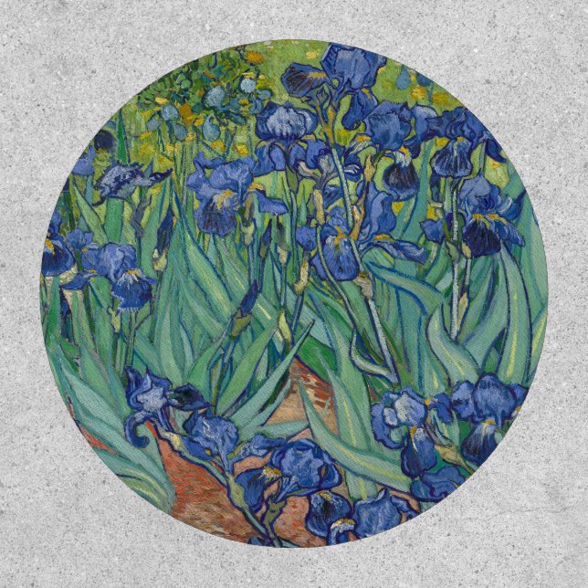 Irises, Floral Oil Painting, Vincent Van Gogh Patch (Front)