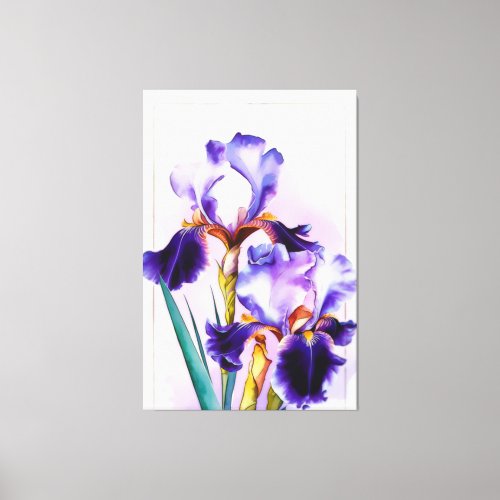  Irises Flower Artsy Painting AP84 Iris Canvas Print