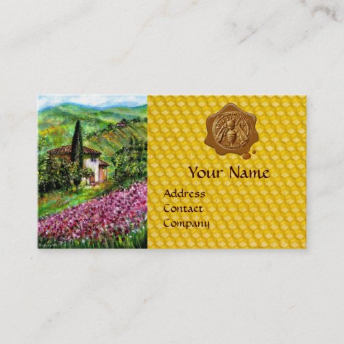 IRISESFLOWER FIELDSHONEY BEE WAX SEALBEEKEEPER BUSINESS CARD