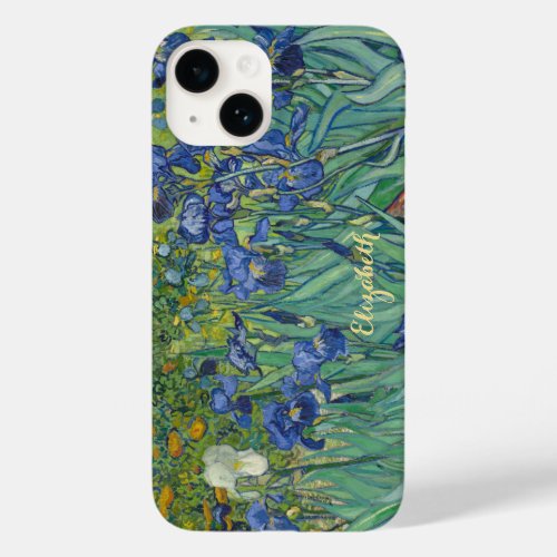 Irises Flowers Van Gogh Floral Art Monogrammed Case_Mate iPhone 14 Case