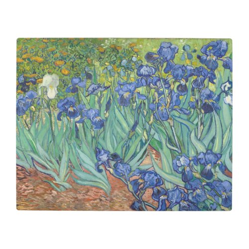 Irises Flowers Van Gogh Floral Vintage Painting Metal Print