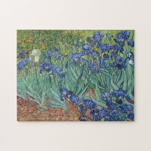 Irises Flowers Vincent van Gogh Painting Art Kids Jigsaw Puzzle (Horizontal)
