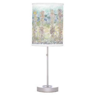 Irises Henna Watercolor Art Lampshade Table Lamp