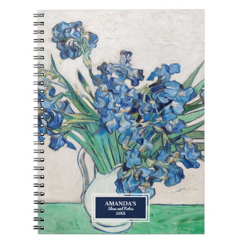 Irises In A Vase Van Gogh Painting Planner Notebook