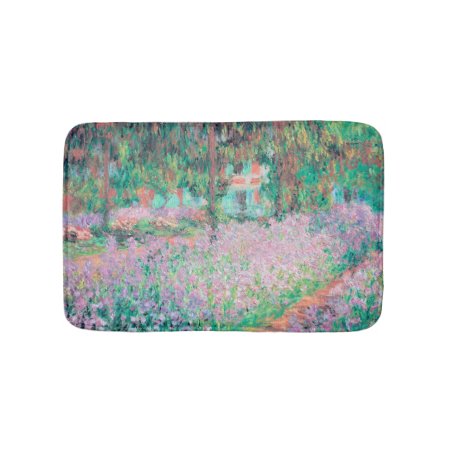 Irises In Monet's Garden Bath Mat