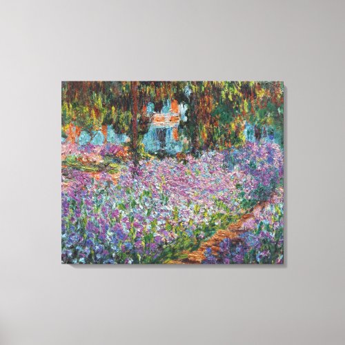 Irises in Monets Garden Canvas Print