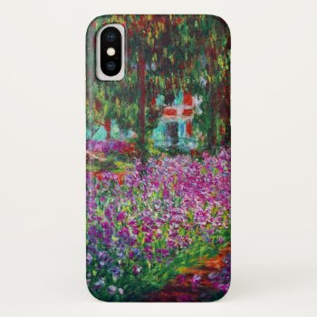 Irises In Monet's Garden Iphone X Case by monetart at Zazzle
