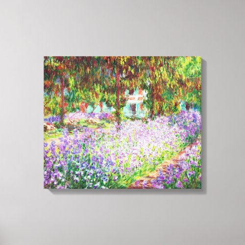 Irises in Monets Garden Claude Monet Canvas Print