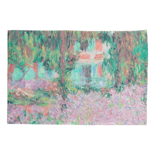 Irises in Monet's Garden Pillow Case (Back)