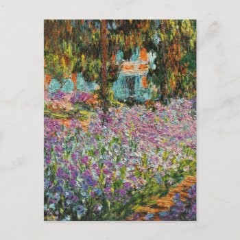 Irises In Monet's Garden Postcard by unique_cases at Zazzle