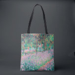 Irises in Monet's Garden Tote Bag<br><div class="desc">Irises in Monet's Garden is a beautiful flower painting by French Impressionism artist,  Claude Monet,  painted in 1900 at his home in Giverny,  France.</div>
