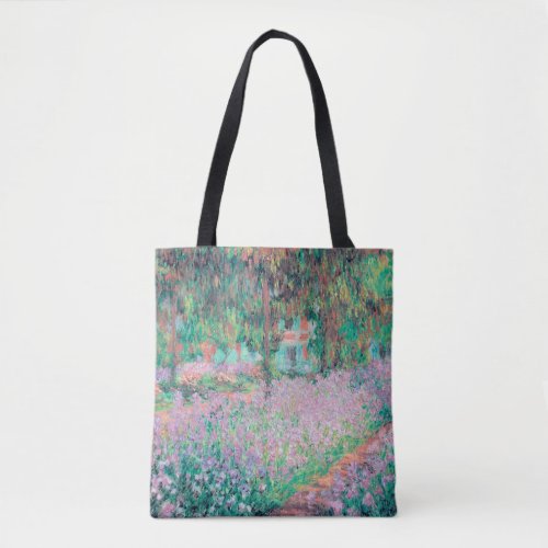 Irises in Monets Garden Tote Bag