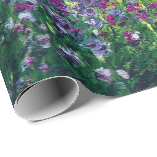 Irises in Monet's Garden Wrapping Paper (Roll Corner)