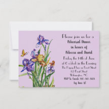 Irises in the Garden Rehearsal Dinner Invite