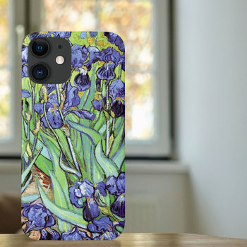 Irises In The Garden Vincent Van Gogh Iphone 12 Case by mangomoonstudio at Zazzle