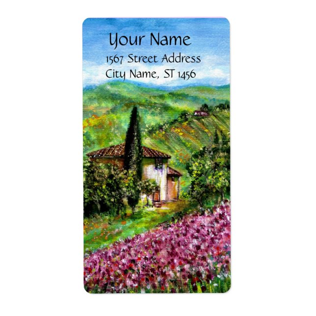 IRISES IN TUSCANY LABEL (Front)