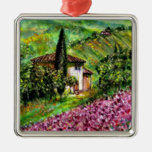 IRISES IN TUSCANY METAL ORNAMENT