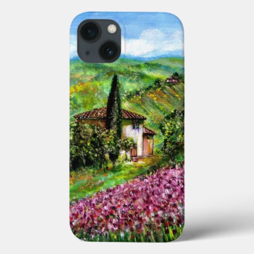 IRISES IN TUSCANYPurple Flower Fields Landscape iPhone 13 Case