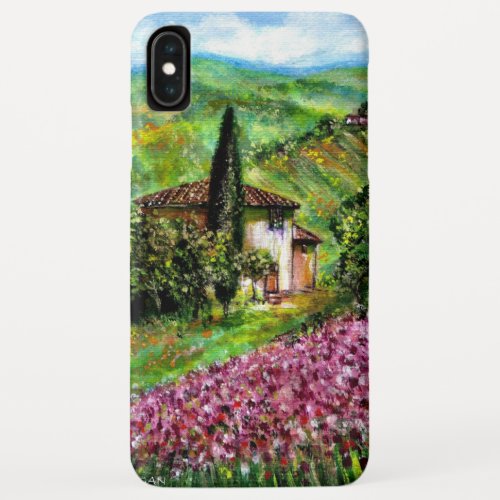 IRISES IN TUSCANYPurple Flower Fields Landscape iPhone XS Max Case