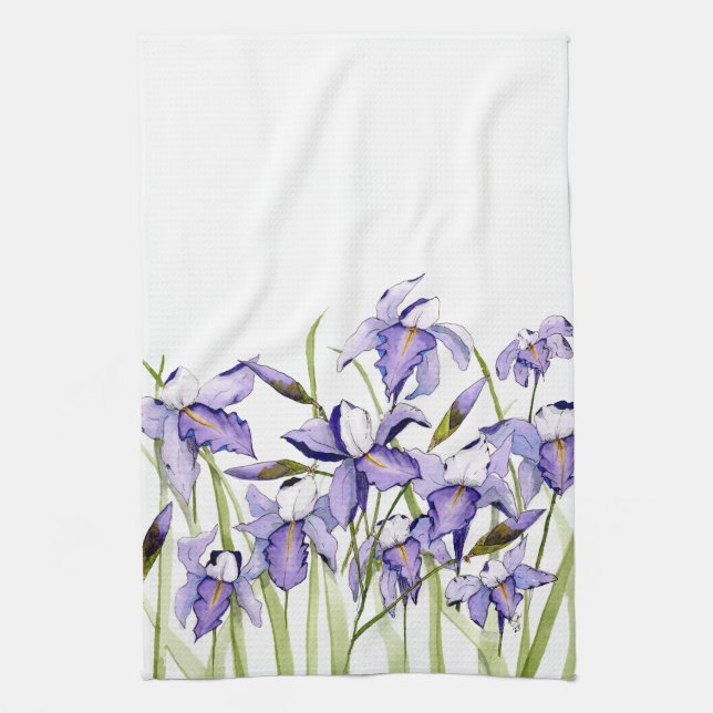 Irises Kitchen Towel (Vertical)