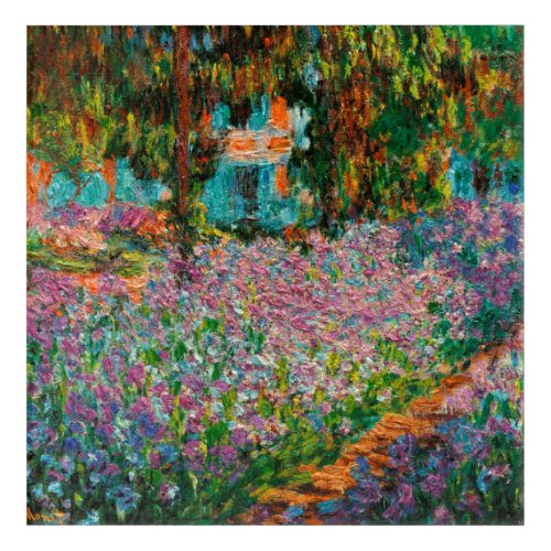 Irises Monet Garden Giverny flowers Acrylic Print