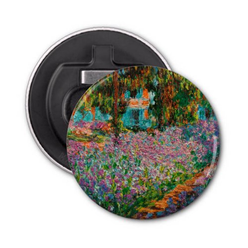 Irises Monet Garden Giverny flowers Bottle Opener