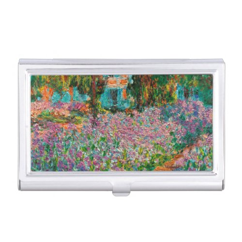 Irises Monet Garden Giverny flowers Business Card Case