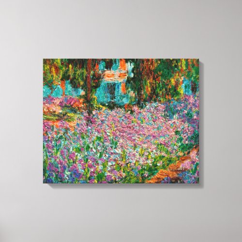 Irises Monet Garden Giverny flowers Canvas Print