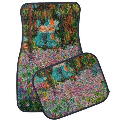 Irises Monet Garden Giverny flowers Car Mat