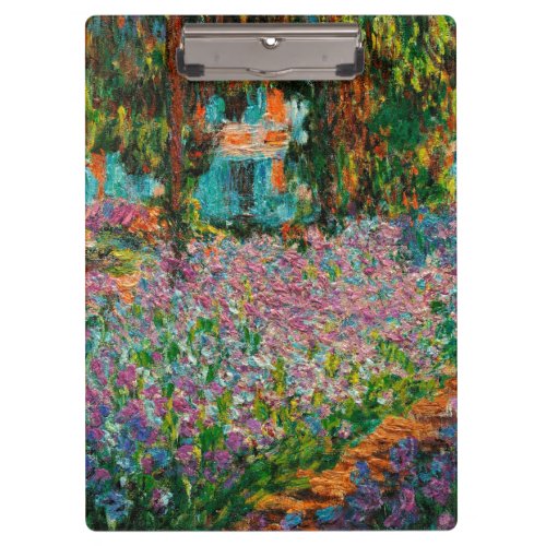 Irises Monet Garden Giverny flowers Clipboard