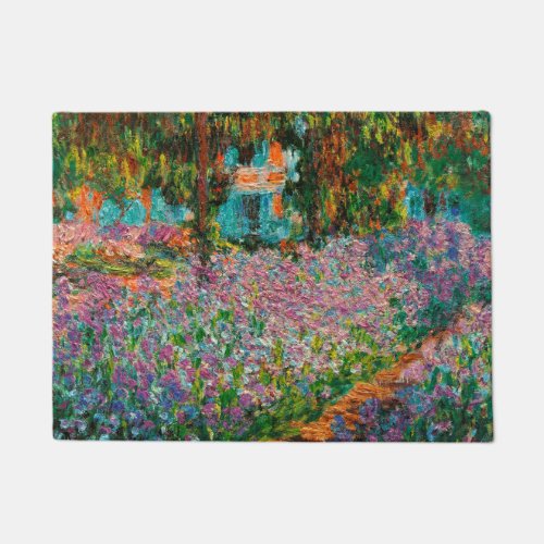 Irises Monet Garden Giverny flowers Doormat