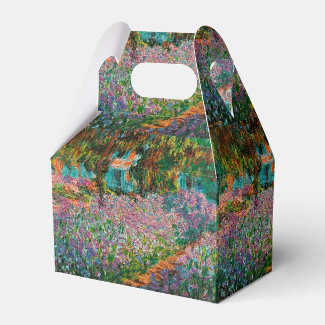Irises Monet Garden Giverny flowers Favor Boxes (Front Side)