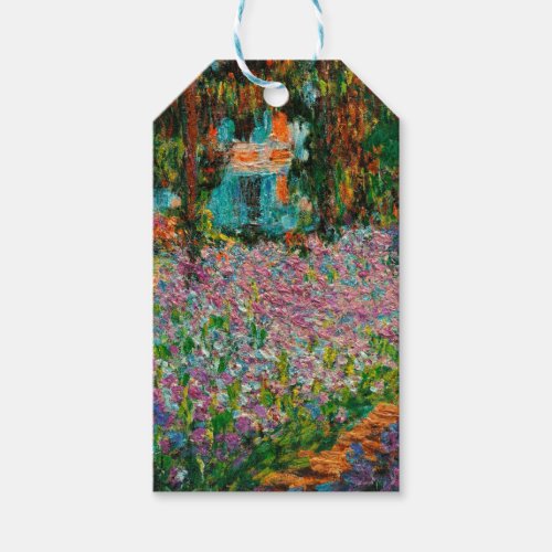 Irises Monet Garden Giverny flowers Gift Tags