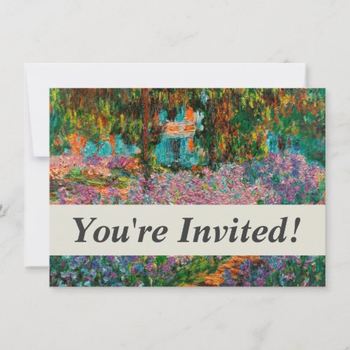 Irises Monet Garden Giverny flowers Invitation