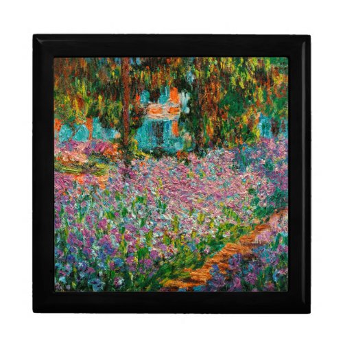 Irises Monet Garden Giverny flowers Jewelry Box
