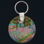 Irises Monet Garden Giverny flowers Keychain<br><div class="desc">Monet Painting Masterpiece - A colorful flower painting,  called Irises In Monet's Garden At Giverny is by Claude Monet and was painted in 1900.</div>