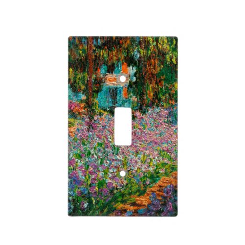 Irises Monet Garden Giverny flowers Light Switch Cover