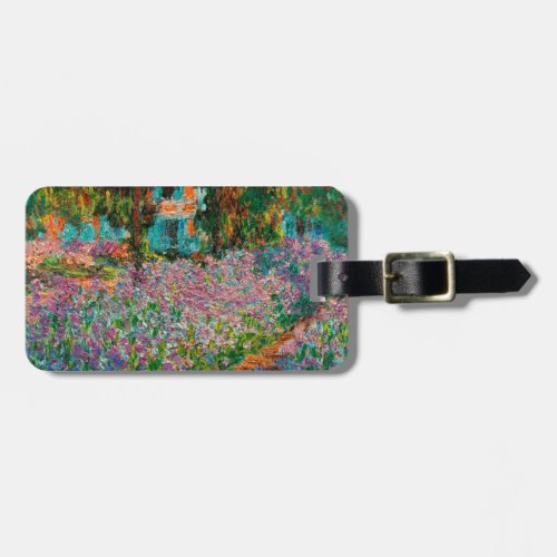 Irises Monet Garden Giverny flowers Luggage Tag