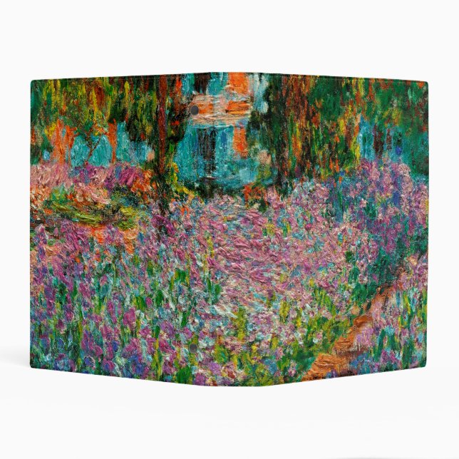 Irises Monet Garden Giverny flowers Mini Binder (Background)