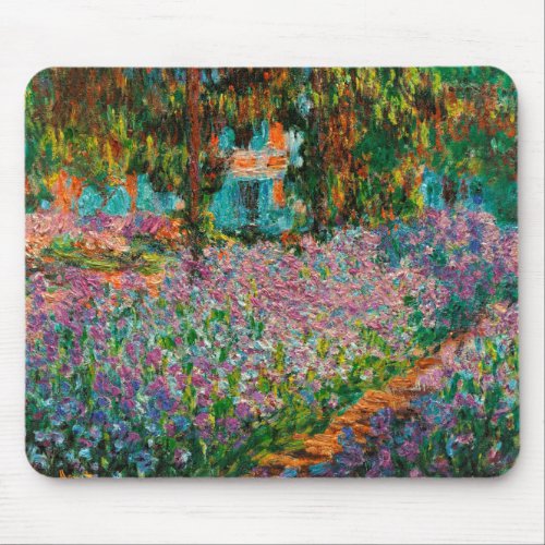 Irises Monet Garden Giverny flowers Mouse Pad