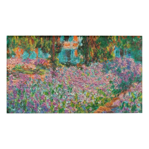 Irises Monet Garden Giverny flowers Name Tag